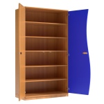 Wellentürenschrank, 190 cm hoch, 105x50 cm (B/T), Tür rechts alpensee, 